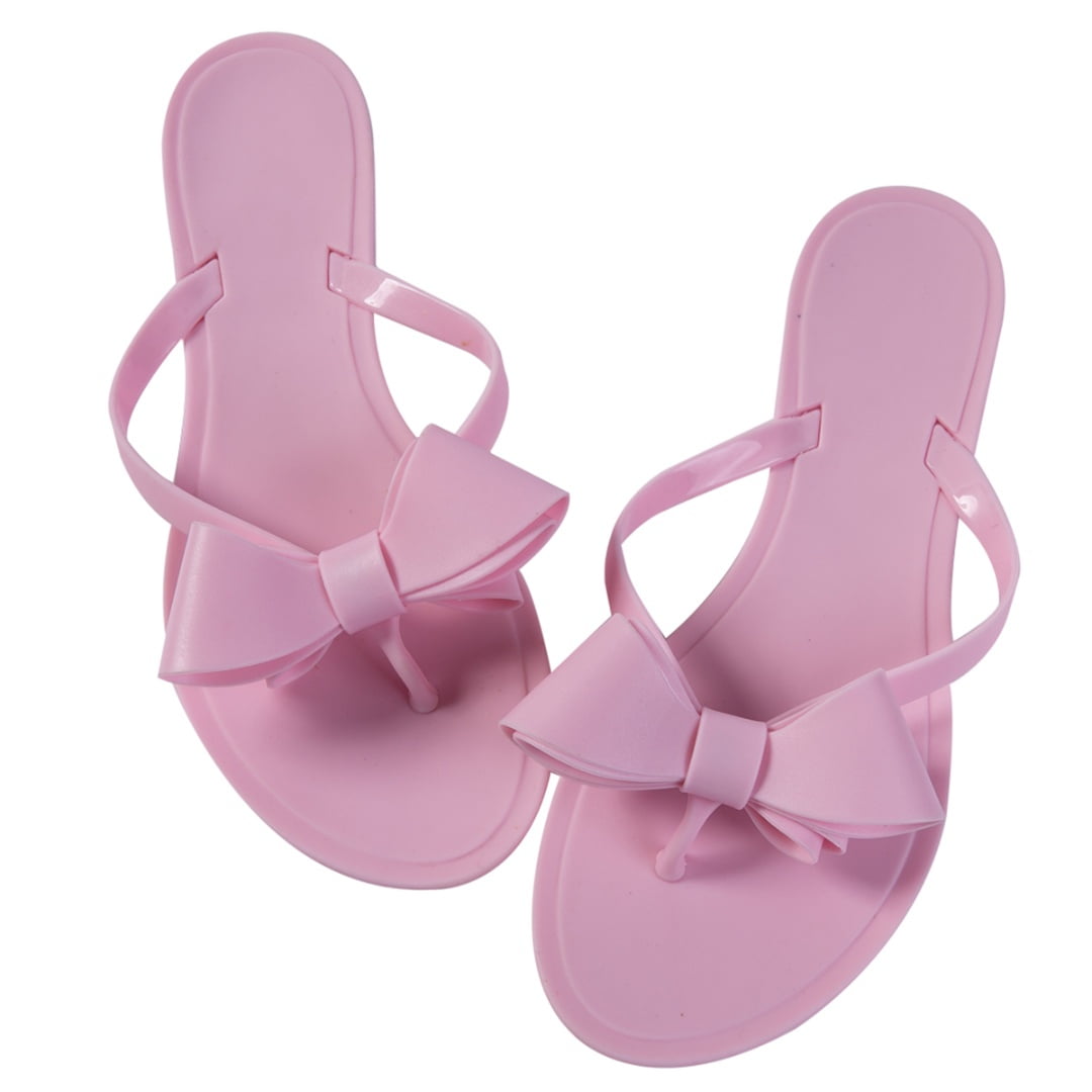 pink jelly flip flops