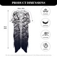 thumbnail image 5 of HELLHERO Skull Pattern Bikini Coverups Polyester Loose Free Size Long Kimono Swimsuit Cover Up for Women, 5 of 5