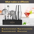 thumbnail image 4 of Mixology Bartender Kit | Home Bar Set Cocktail Shakers Bartending Kit | Bar Tools Boston Shaker Set with Stand | Cocktail Set Bar Kit with Stand by Plat Star | Stainless Steel Barware, 4 of 7