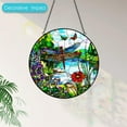thumbnail image 4 of Dragonfly Suncatcher Stained Glass Window Hanging - Handmade Stained Glass Suncatchers for Windows Hanging - Sun Catchers Indoor Wall Art Catcher for Home Garden Decor -Birthday Gift for Women Men, 4 of 5
