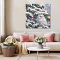 thumbnail image 5 of Christmas Owl Wall Art Painting on Canvas, Xmas Berry Botanical Snowflake Canvas Art Home Prints Wall Art Framed Modern Artwork for Living Room Bedroom Wall Decor 12x12in, 5 of 9