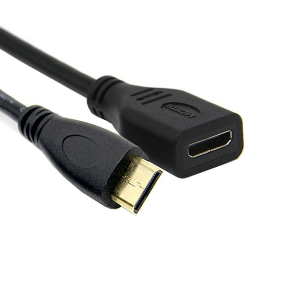 CY 15cm Mini HDMI Type-C Socket Female to Mini HDMI Male Adapter Extension Cable for Camera HDTV 4K 1080P