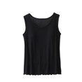 thumbnail image 4 of Blmnix Modal Pajamas Women Pajamas for Women Plus Size Pajamas Sleep Tops Pajama Pants Black Relaxed Sleeveless Crew Neck Spring Pajamas for Women Set,XXXL, 4 of 5