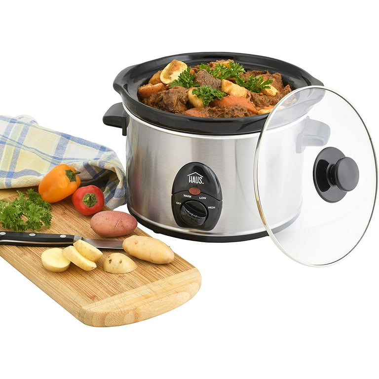 CozyHom 2.5QT Dual Pot Slow Cooker Electric Food Warmer With Adjustable  Temp Stainless Steel Removable Pots Lid Rests Crock Pot