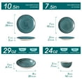 thumbnail image 3 of MALACASA 24 pcs Dinnerware Sets, Plates and Bowls Set for 6, Stoneware Dinner Set, Green, 3 of 9