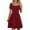 Wine., variant on Akafmk Summer Dresses for Women Casual Dresses,Solid Color Round Neck Short Dress Short Sleeve Mini Dresses Loose Fitting Flowy T Shirt Dresses