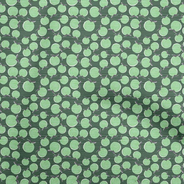 oneOone Polyester Spandex Green Fabric Fruits Craft Projects Decor Fabric Printed By The Yard 56 Inch Wide