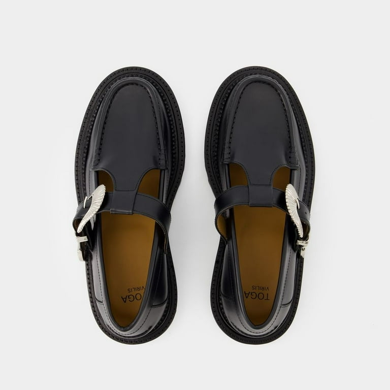 Toga Virilis Aj1290 Loafers -Leather - Black Black (Men's Toga Virilis Aj1290 Loafers -Leather - Black Black (Men's
