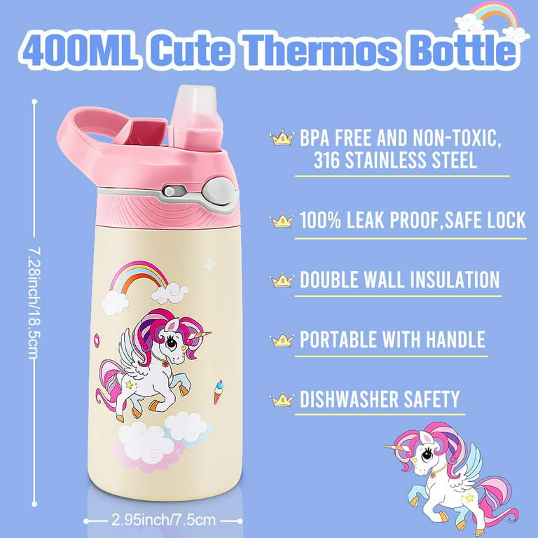 Kids Character Aluminium School Water Bottles 400 ML ideal Gift