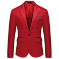 thumbnail image 1 of Mens Casual Slim Suit Jacket, One Button Notched Lapel Business Blazer Jacket, 1 of 5