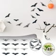 thumbnail image 3 of Gallickan Halloween Bat Wall Decals, 12-Pack 3D Black Bats Stickers, Adhesive Window Decor, Removable Stickers Decoration for Home, Office, Kitchen Interior, C, 3 of 8