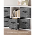 thumbnail image 3 of Juego de 6 cubos de almacenamiento SONGMICS Classic, color negro, 33 x 33 cm, 3 of 7