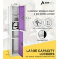 thumbnail image 4 of AdirOffice Large School Locker with 2 Doors 2 Hooks Storage Locker for Garage Storage - Office Storage Lockers (2 Door, Purple), 4 of 4
