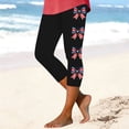 thumbnail image 3 of Stamzod Capri Leggings for Women High Waisted Casual Yoga Capris Soft Stretchy Gym Workout Leggings Black S, 3 of 6
