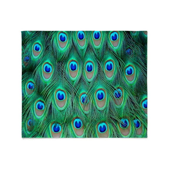 CafePress - Peacock Feathers Throw Blanket - Soft Fleece Throw Blanket, 50"x60" for All Ages