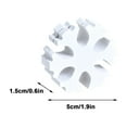 thumbnail image 3 of CuiLiyq Mini Christmas Snowflake Card Holders, 1.9" Xmas Wooden Table Number Holder, Winter Snowflake Sign Picture Name Photo Holder Stand, for Christmas Decoration Party Favors (White), 3 of 3
