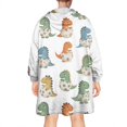 thumbnail image 2 of Wearable Oversized Blanket,Dinosaurs with Hatching Eggs Pattern Wearable Blanket Hoodie for Adults,Cozy Hooded Blankets with Super Pockets,Super Warm Fuzzy Pullover for Women & Men, 2 of 6