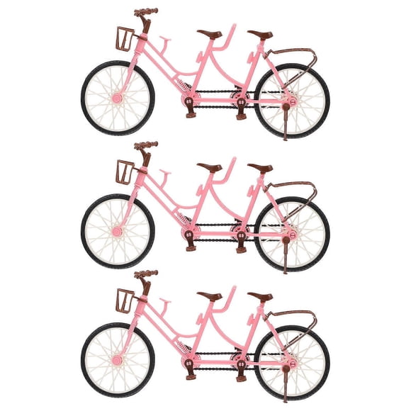 Bike Miniature Toy For Two 3Pcs Child Doll Accessories For Kids Eye-hand Coordination Training