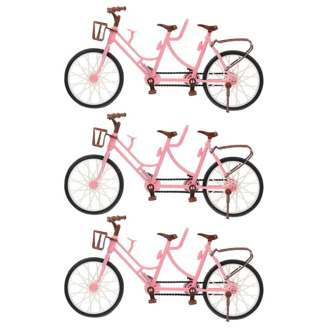 Bike Miniature Toy For Two 3Pcs Child Doll Accessories For Kids Eye-hand Coordination Training