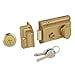 thumbnail image 3 of SUMBIN Night Latch Deadbolt Rim Lock,Antique Locks with Keys for Front Door,Gold Finish, 3 of 4