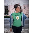 thumbnail image 2 of Be Free Heart Daisy T-Shirt Women -Image by Shutterstock, Female x-Large, 2 of 4