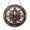Acrylic 3.5 Inch, variant on Fleur de Lis Stained Glass Style Panel, Decorative Multicolor Circular Window Art
