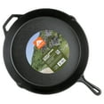 thumbnail image 2 of Ozark Trail Pre-Seasoned 15" Cast Iron Skillet with Handle and Lips, 2 of 9