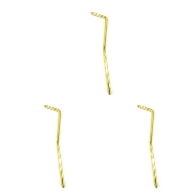 ZheElen Electric Guitar Rocker Double Tremolo Rod Strong Flexibility Rustproof Professional Crank Handle Replacement Parts Gold 3Set