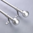 thumbnail image 2 of SAYFUT 42''-126'' long Adjustable Metal Curtain Rod Set Round Finials Decorations, 2 of 6