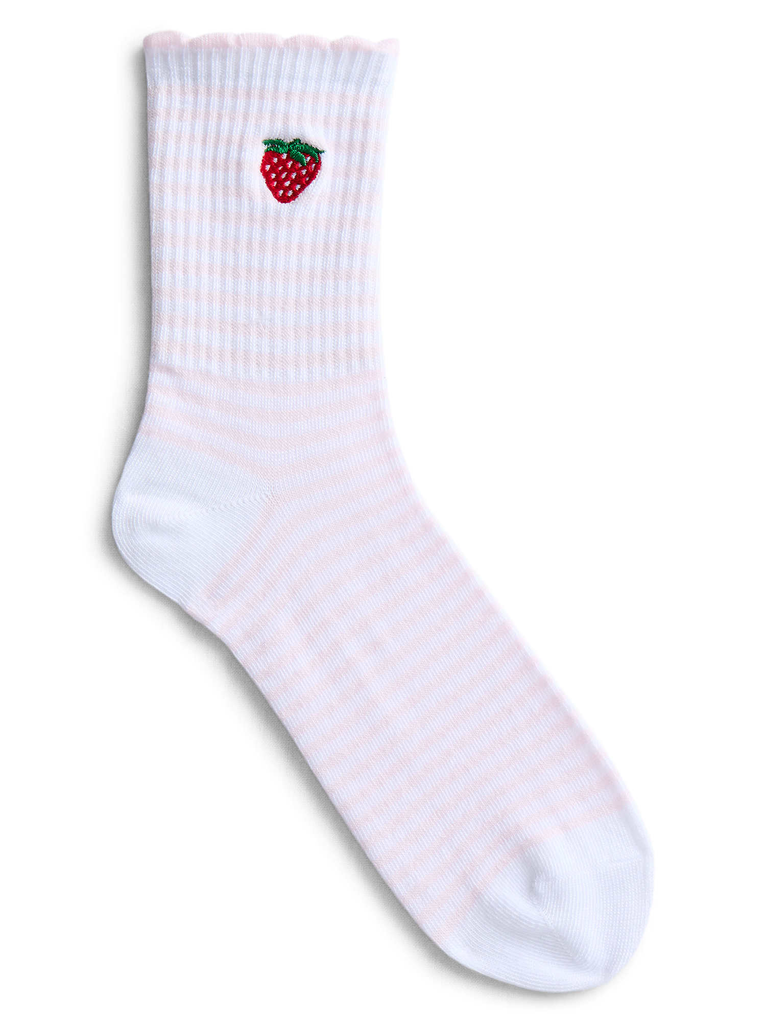 No Boundaries Embroidered Mid Crew Socks, 6-Pack, Women's, Shoe Sizes 4-10