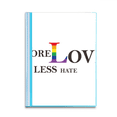 thumbnail image 1 of LGBT Rainbow Flag More Love Less Hate Book Sheet Protectors Portfolio Binder Folder, 1 of 3