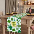thumbnail image 2 of St. Patrick's Day Table Runner, Spring Lucky Green Shamrock Cloud Blue Washable Cotton Linen Table Runners 60 Inches Long, Dresser Scarf Runner for Coffee/TV Stands/Kitchen/Cabinets 13''x60'', 2 of 9
