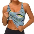 thumbnail image 3 of Pofeuu Various Wild Sea Fish Print Sports Bra for Women Sexy Vest Yoga Running Gym Fitness Crop Bras Tops-Medium, 3 of 8