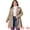 Light Brown, variant on Women's Plus Size Turn Down Collar Double Breasted A Line Coat 4X Light Brown