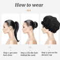 thumbnail image 4 of Shower Caps, 3 PACK Bath Cap for Women Waterproof & Double Layered Shower Cap (Multi-colored), 4 of 5