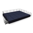 thumbnail image 3 of National Public Seating SG482412C-10-SS10 16 x 24 ft. Black Carpet Stage with Black Shirred Pleat Skirting, 24 in. Height, 3 of 4