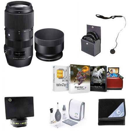 UPC: 0192223203617 | 100-400mm f/5-6.3 DG OS HSM Lens for Nikon F  Bundle with ProOptic 67mm Filter Kit  Lens Wrap  Flex Lens Shade  Cleaning Kit  Lens Cap Tether  Mac Software Kit