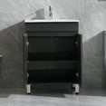Wonline 24" Black Single Bathroom Vanity Cabinet with Two Layers Vanity Only - Walmart.com