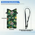 thumbnail image 6 of ZIATUBLES Neoprene Cellphone Sleeve Pouch Phone Bag with Adjustable Crossbody Strap Mobile Protection Case Bag Hook and Loop Fastener Phone Bag, 4 X 8 Inch, Black Cat Flower, 6 of 7