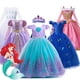 thumbnail image 2 of Disney-disfraz de sirena con lazo trasero para niña, vestido de princesa para fiesta de cumpleaños, Cosplay de Ariel, Aurora, 2 of 5