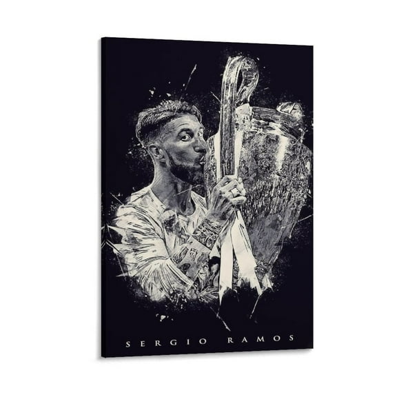 Sergio Ramos Poster Canvas Poster Room Aesthetic Poster Print Art Wall Painting Canvas Posters Gifts Modern Bedroom Decor 24x36inch(60x90cm)