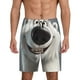 thumbnail image 1 of Balery Smiling Polar Bear Pantalones cortos de pijama de punto de algodón para hombre con cinturilla y bolsillos-Medium, 1 of 6