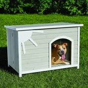 MidWest Homes Beige Wood Outdoor Folding Dog House (12EWDH-M)