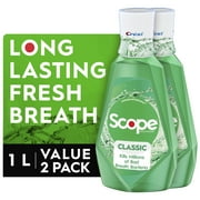 Crest Scope Classic Mouthwash, Original Mint, 2X1L