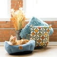 thumbnail image 2 of Precision Snoozzy Rustic Elegance Clamshell Pet Bed - Teal, 2 of 5
