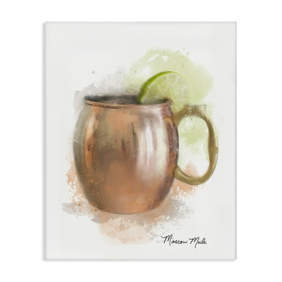 Stupell Industries Soft Hued Moscow Mule Food & Beverage Painting Wrapped Canvas Canvas Art Print Wall Art, 16 x 20