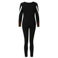 thumbnail image 5 of Itsame Tops and Pants Activewear Set Womens Sweatsuits 2pcs Sets Long Sleeved Knitted Women Athletic Outfit Sets Black Size XL, 5 of 9