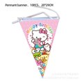 thumbnail image 1 of Decoración de fiesta de cumpleaños de Hello Kitty, figuras de dibujos animados de Sanrio, telón de fondo, juego de globos, Pancarta, suministros para Baby Shower, 1 of 4
