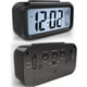 thumbnail image 2 of Despertador digital inalámbrico a pilas JAMW Sencillez con fecha temperatura sensor de luz inteligente 12/24 horas repetición para dormitorios oficina 5,31 x 2,95 x 1,77 pulgadas negro, 2 of 5