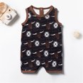 thumbnail image 5 of Gibobby Mono Ajustado de Verano Mono sin mangas de verano para niños y niñas, estampado de , prendas de vestir para niños, ropa de moda(Negro， 0-3 Meses), 5 of 5